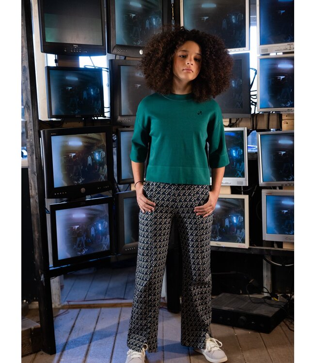 LOOXS 10sixteen winter broek meisjes - groen - jaquard