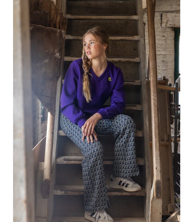 LOOXS 10sixteen winter broek meisjes - groen - jaquard