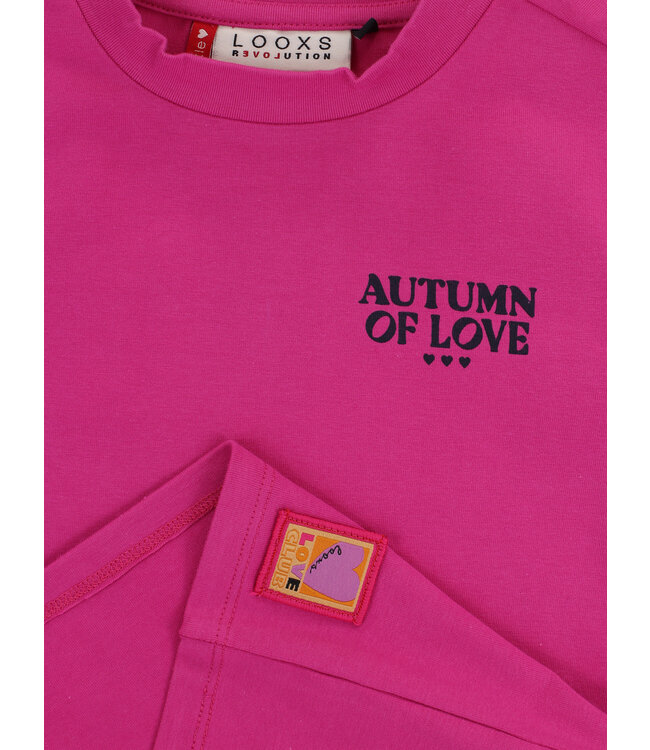 LOOXS Little winter t-shirt meisjes - roze - longsleeve