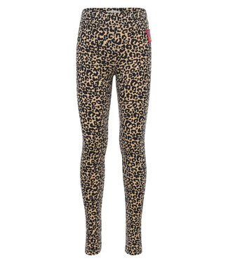 LOOXS Little winter legging meisjes - zand - luipaard