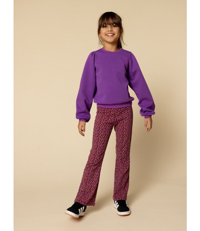 LOOXS Little winter crinckle broek meisjes - roze/paars -  confetti