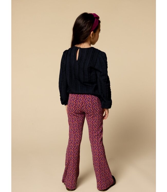 LOOXS Little winter crinckle broek meisjes - roze/paars -  confetti