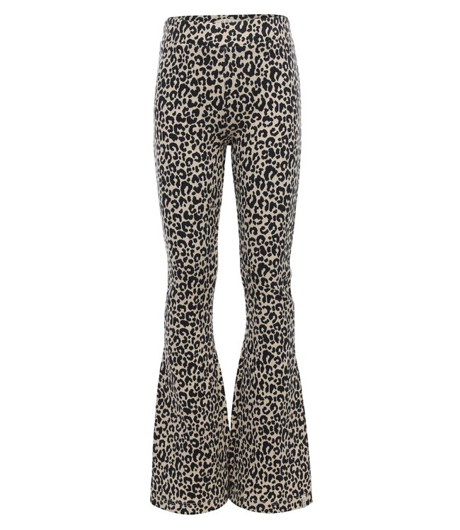 LOOXS Little winter broek meisjes - zand - luipaard/jaquard