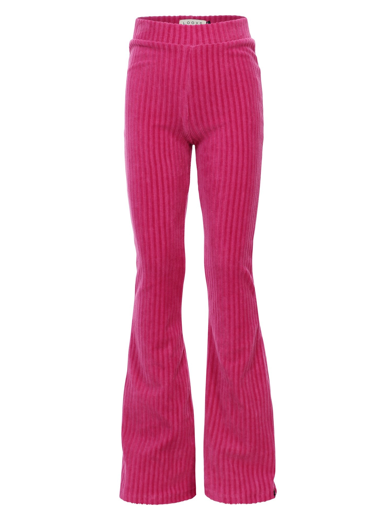 LOOXS Little winter velvet broek meisjes - roze- rib afbeelding