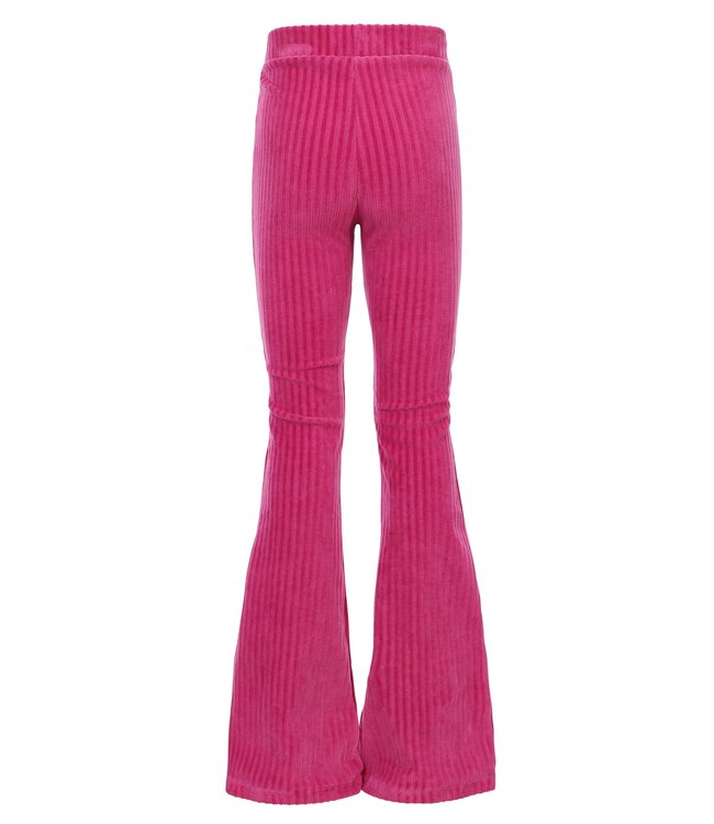 LOOXS Little winter velvet broek meisjes - roze- rib