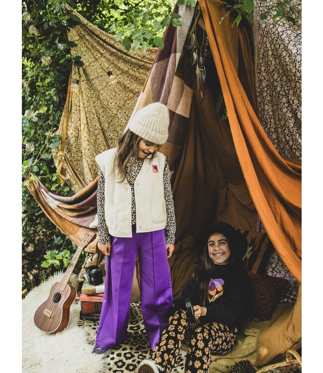 LOOXS Little winter sweat broek meisjes - paars - sportief/scuba