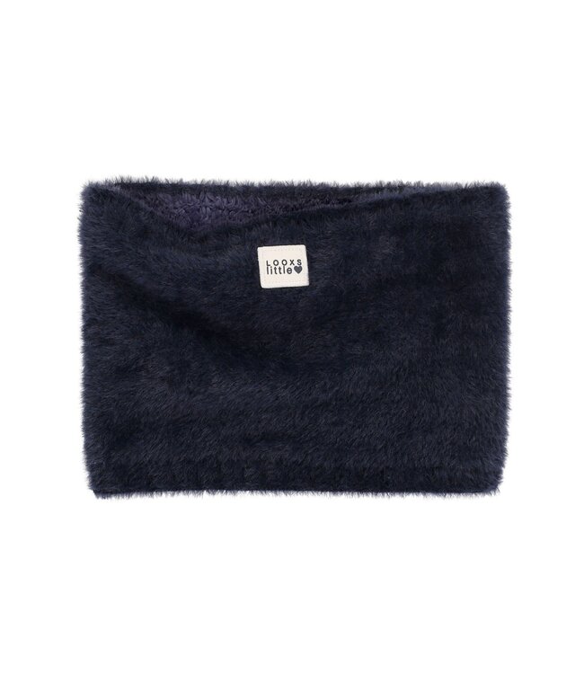 LOOXS Little winter col sjaal meisjes - navy blauw - gebreid/bond