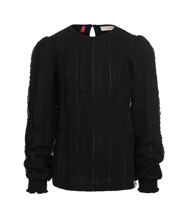 LOOXS Little winter top kant meisjes - grijs