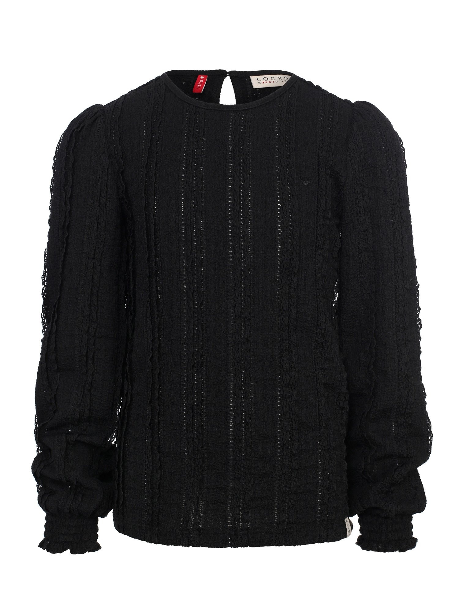 LOOXS Little winter top kant meisjes - grijs afbeelding