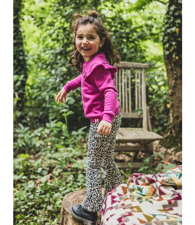 LOOXS Little winter sweater meisjes - roze - ruffle