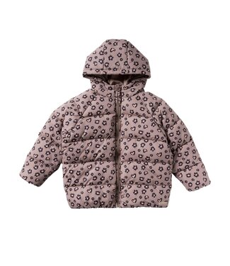 Your wishes winter winterjas meisjes - oranje - Sweet Leopard - puffer