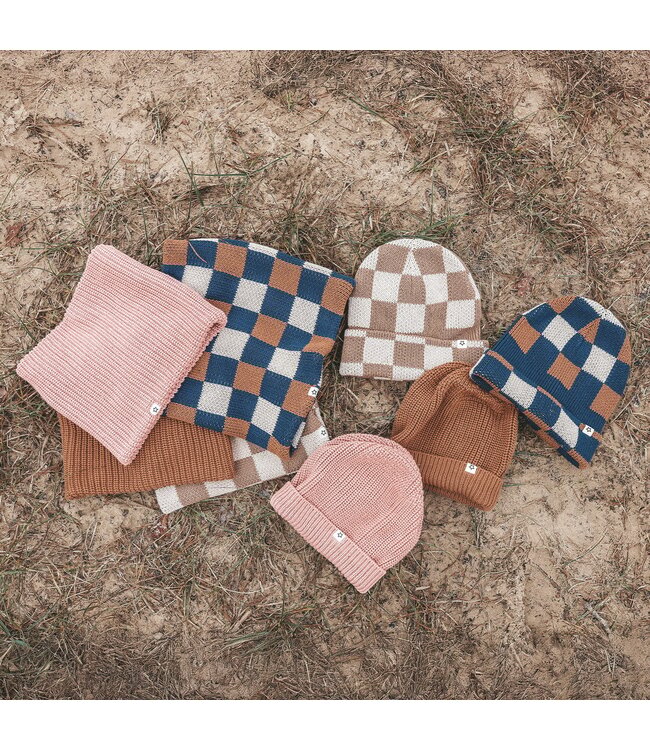 Your wishes winter muts meisjes - roze - gebreid