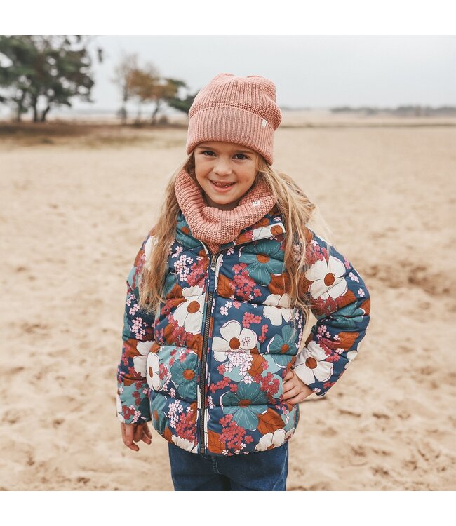 Your wishes winter winterjas meisjes - blauw - Florid Flare - puffer