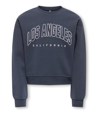 Kids ONLY winter sweater meisjes - blauw - KogSweat - loose fit