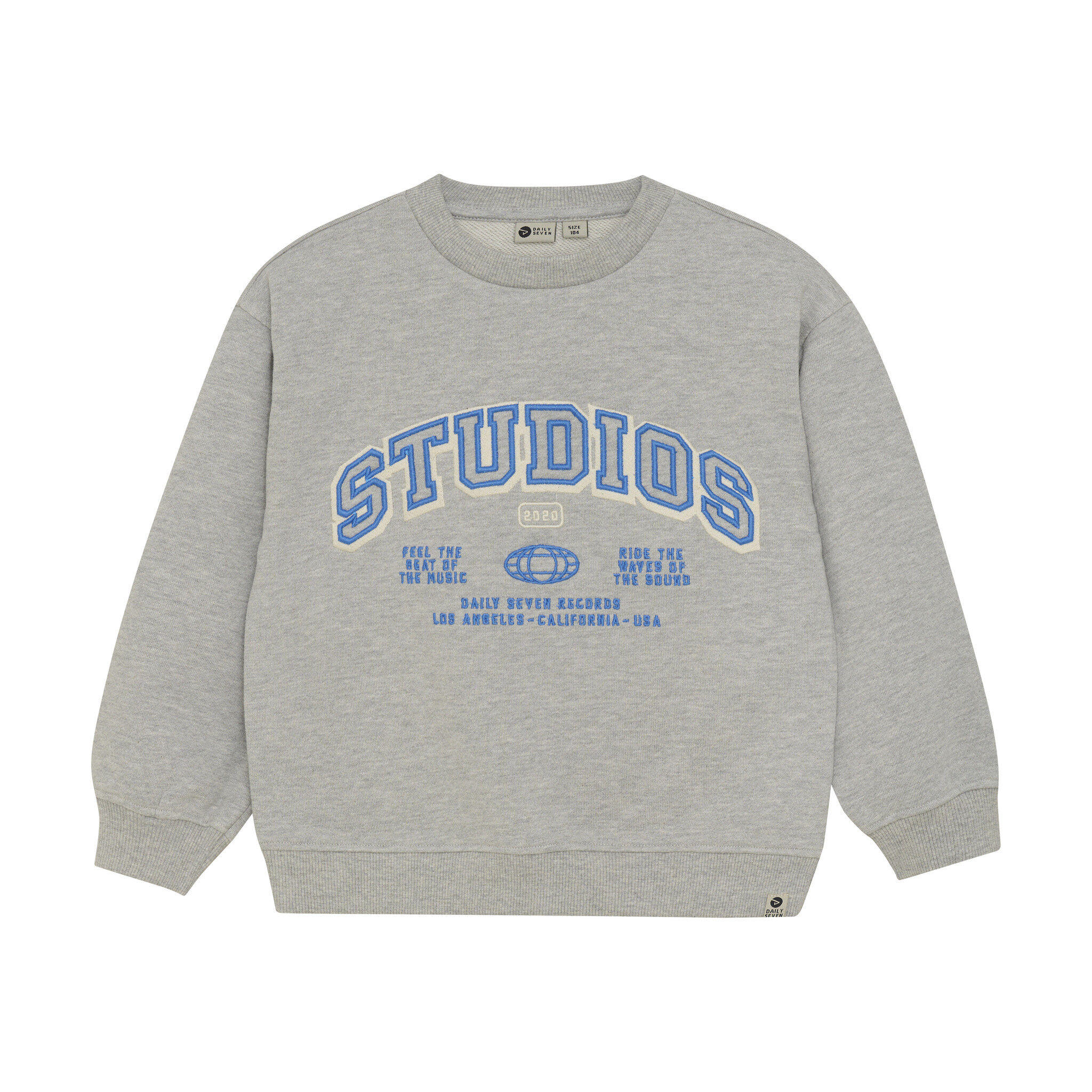 Daily7 winter sweater jongens - grijs - oversized/print afbeelding