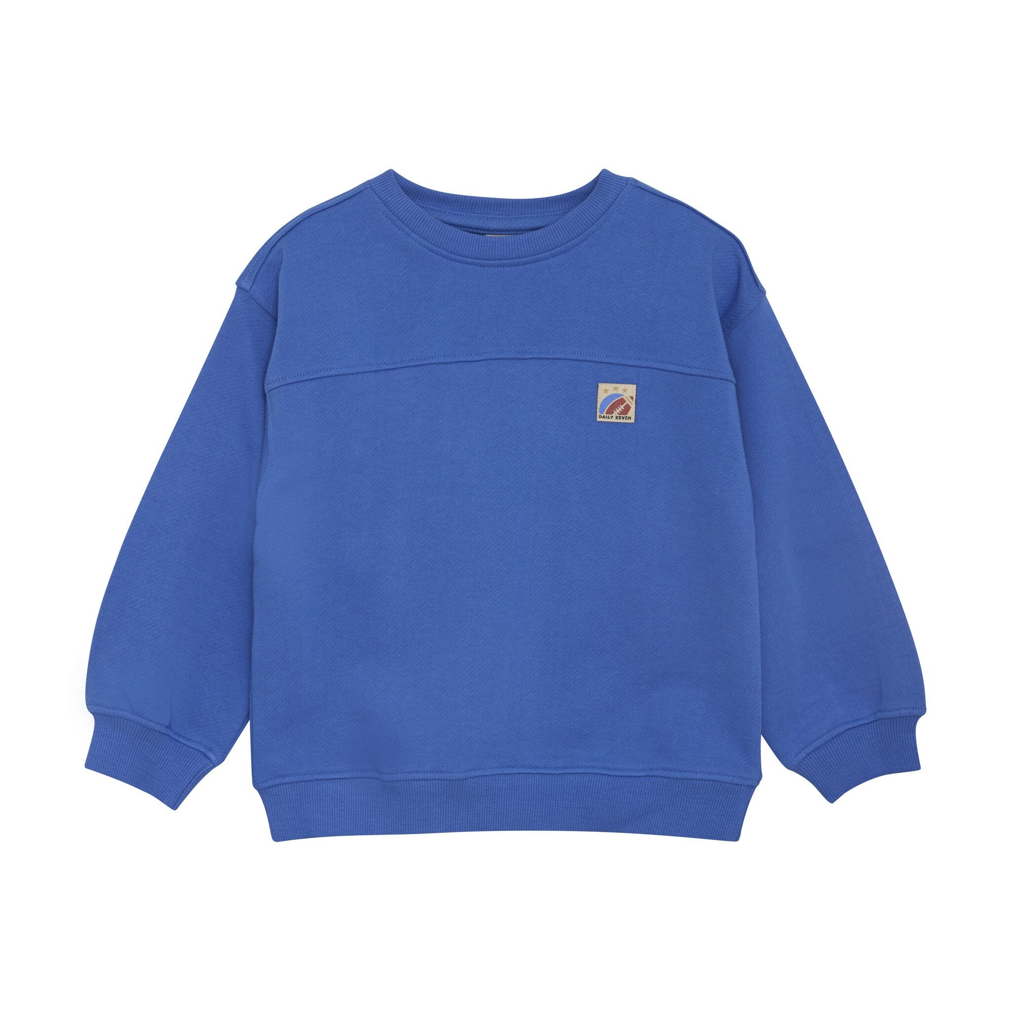 Daily7 winter sweater jongens - blauw - oversized/tekstprint afbeelding