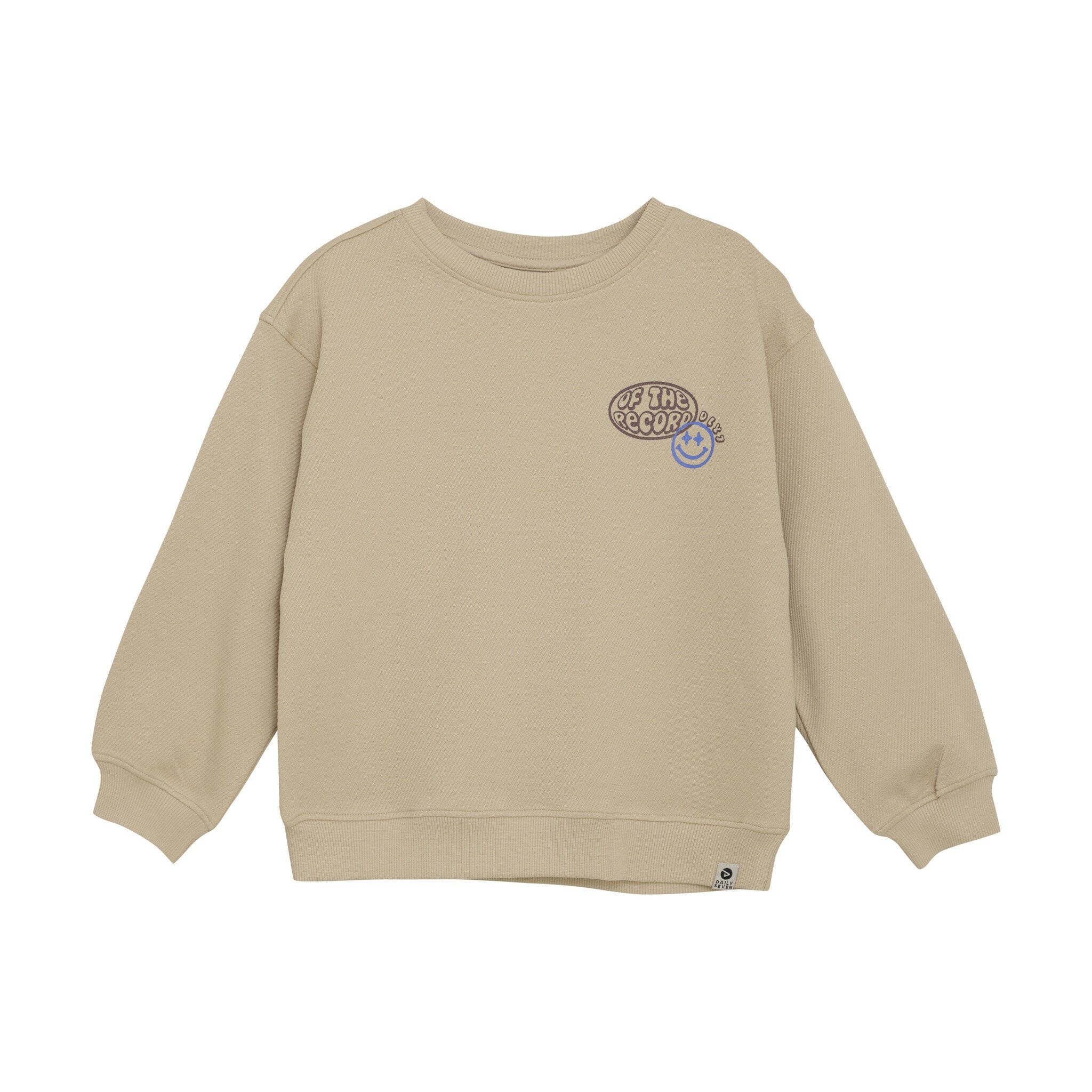 Daily7 winter sweater jongens - zand - oversized/music afbeelding