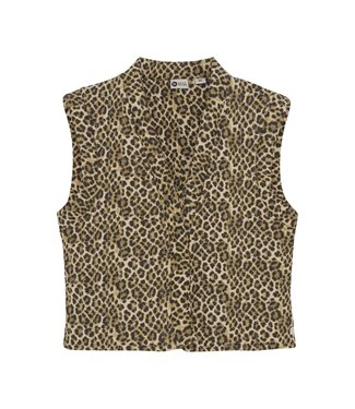 Daily7 winter gilet meisjes - zand - opgevuld/animal