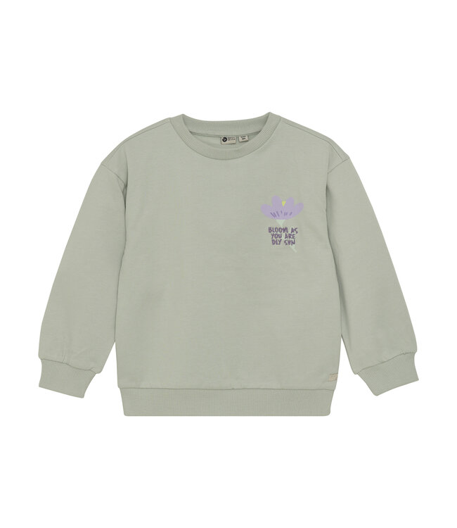 Daily7 winter sweater meisjes - groen - backprint