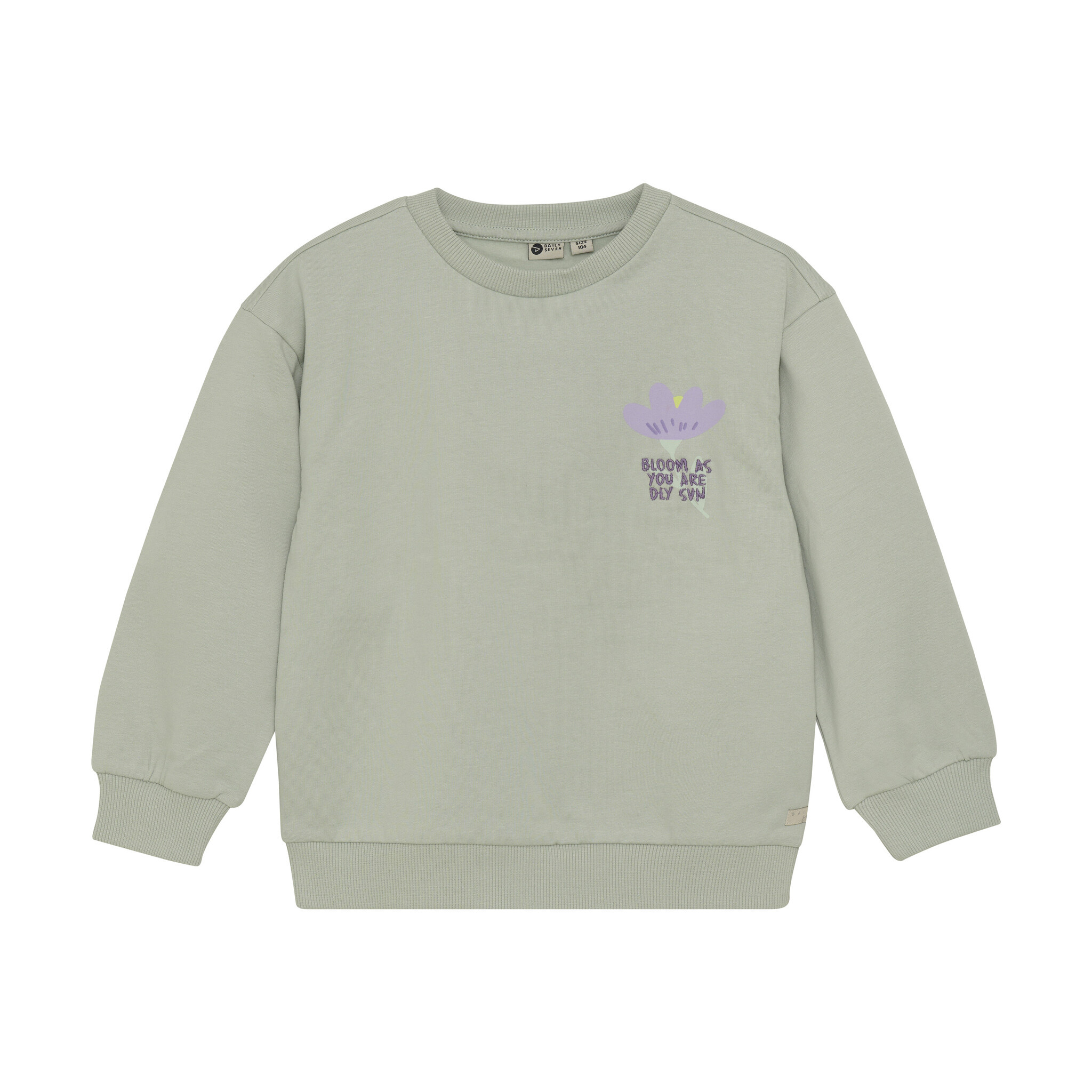 Daily7 winter sweater meisjes - groen - backprint afbeelding