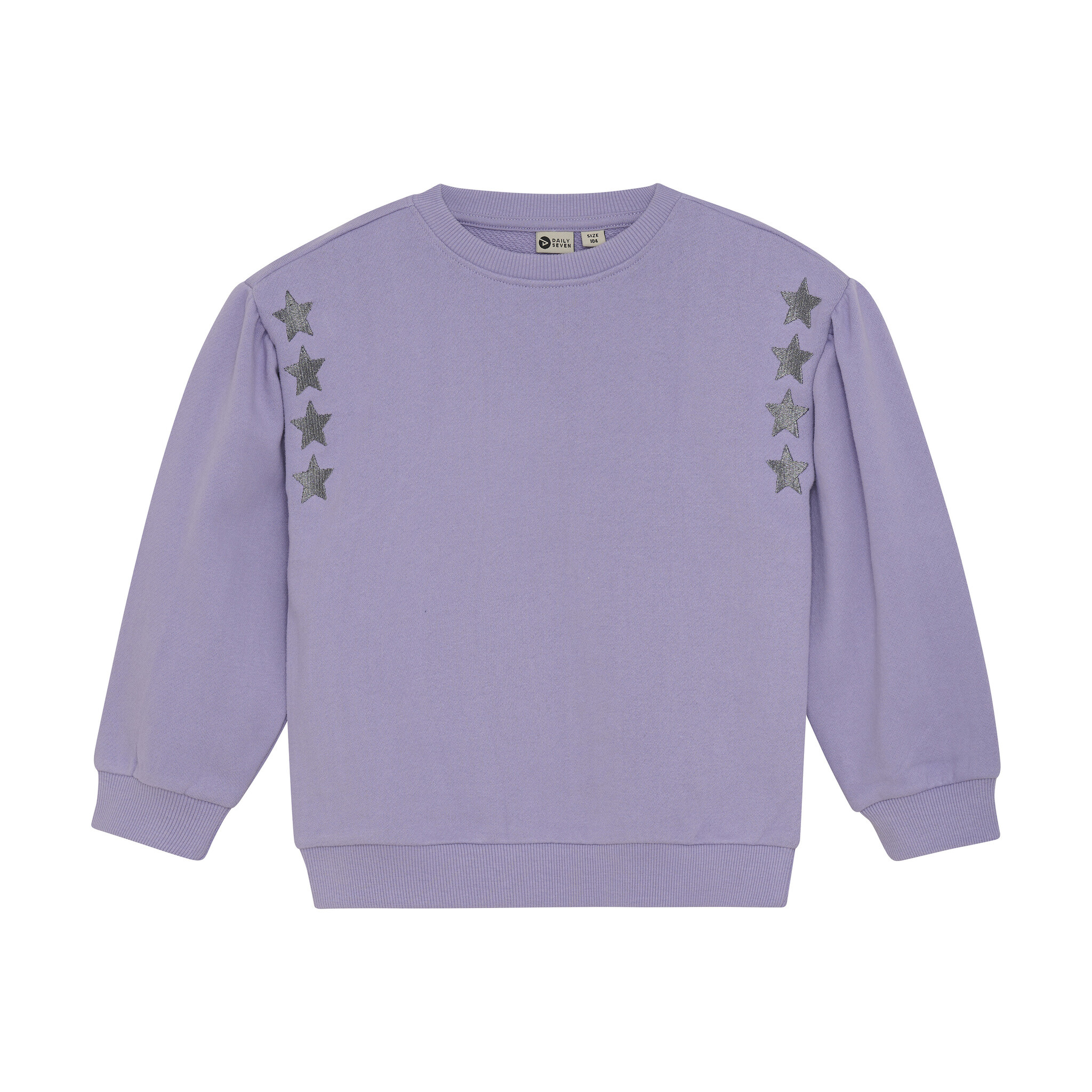 Daily7 winter sweater meisjes - paars - borduursel op mouw afbeelding