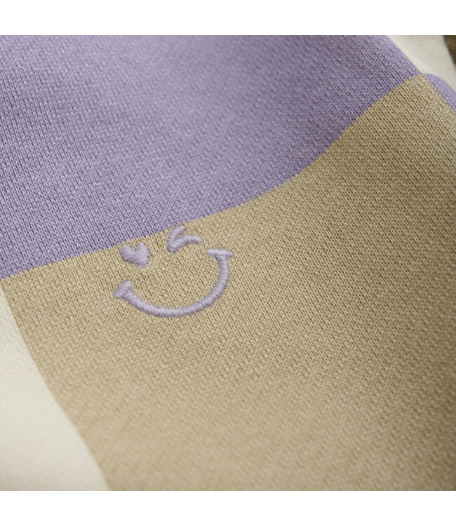 Daily7 winter sweater meisjes - paars - geruit