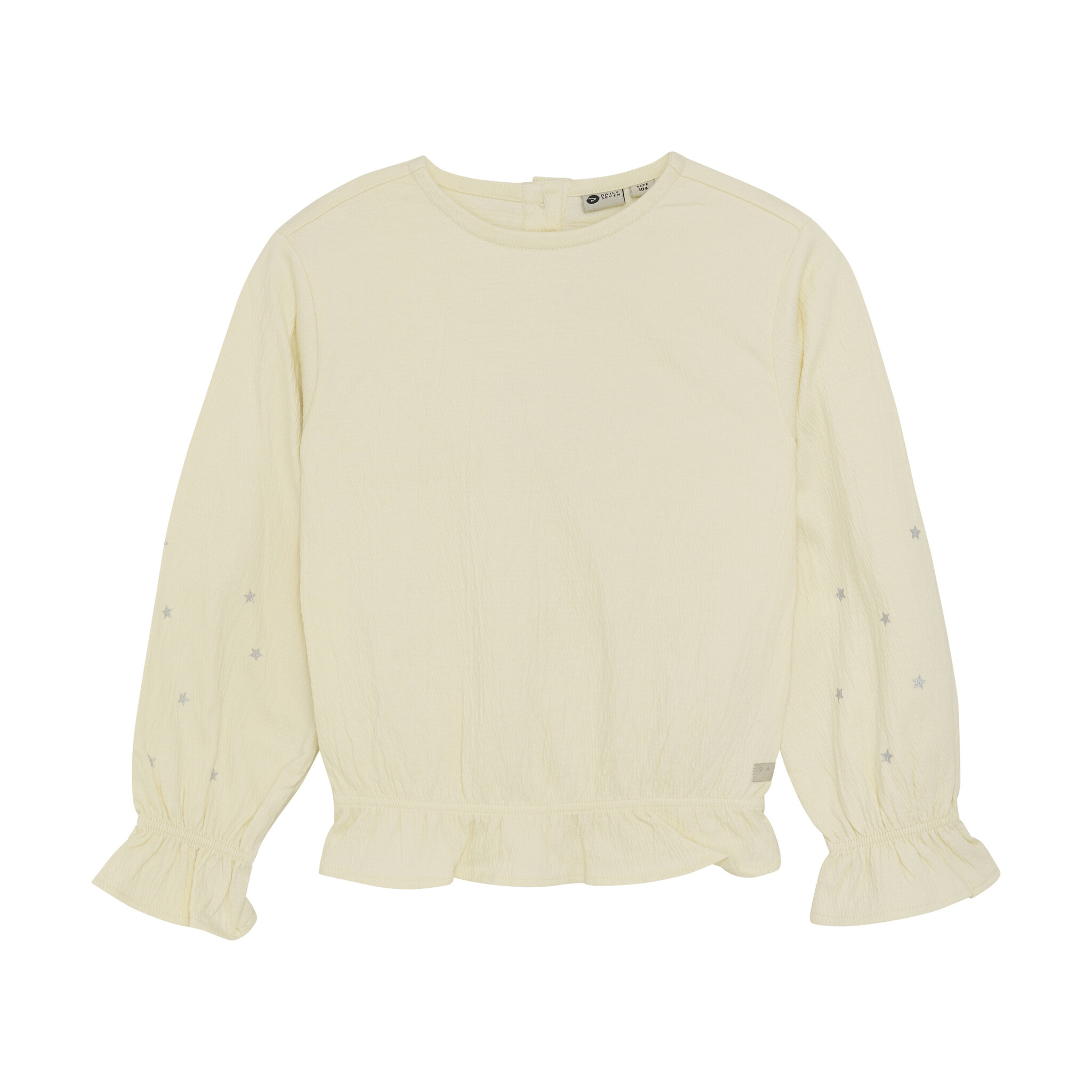 Daily7 winter t-shirt meisjes - wit - longsleeve/Smock afbeelding