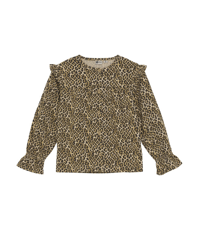 Daily7 winter t-shirt meisjes - zand -longsleeve/ animal