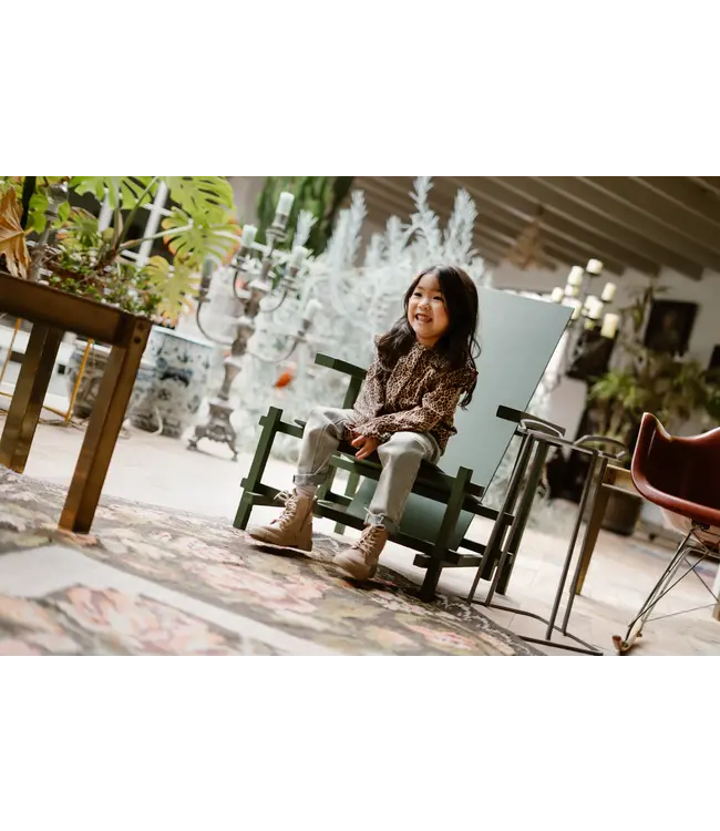 Daily7 winter t-shirt meisjes - zand -longsleeve/ animal