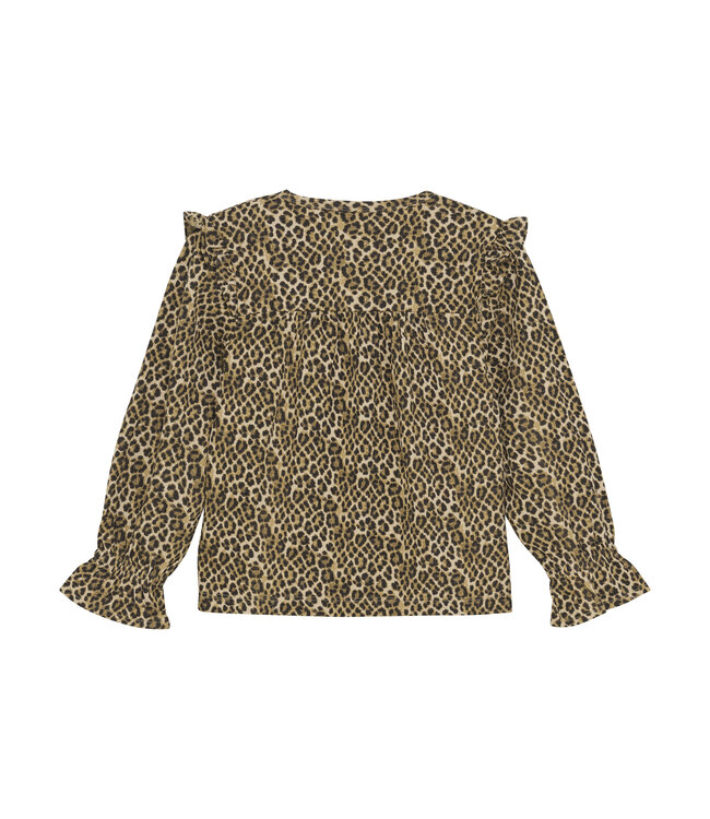 Daily7 winter t-shirt meisjes - zand -longsleeve/ animal