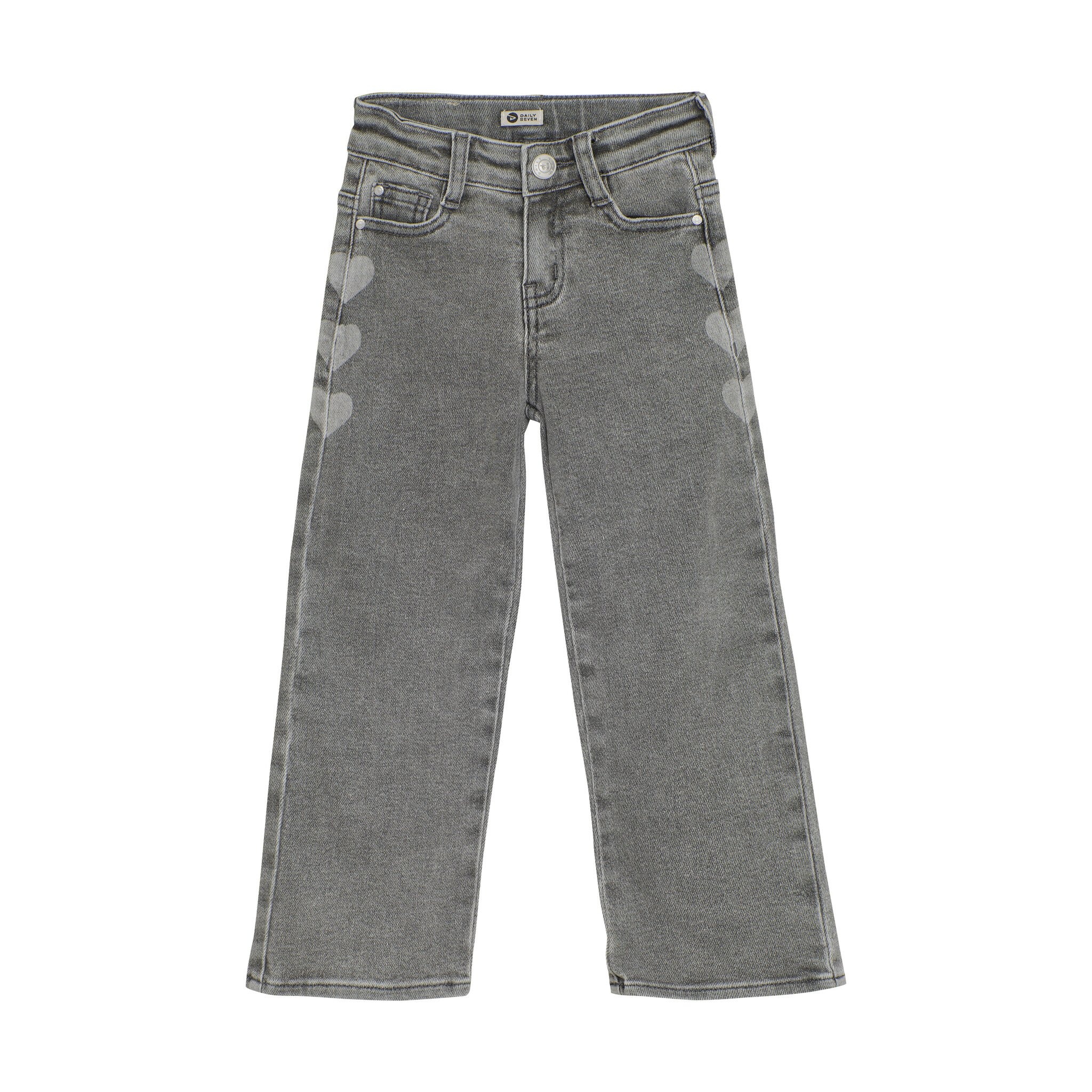 Daily7 winter jeansbroek meisjes - grijs - wide fit afbeelding