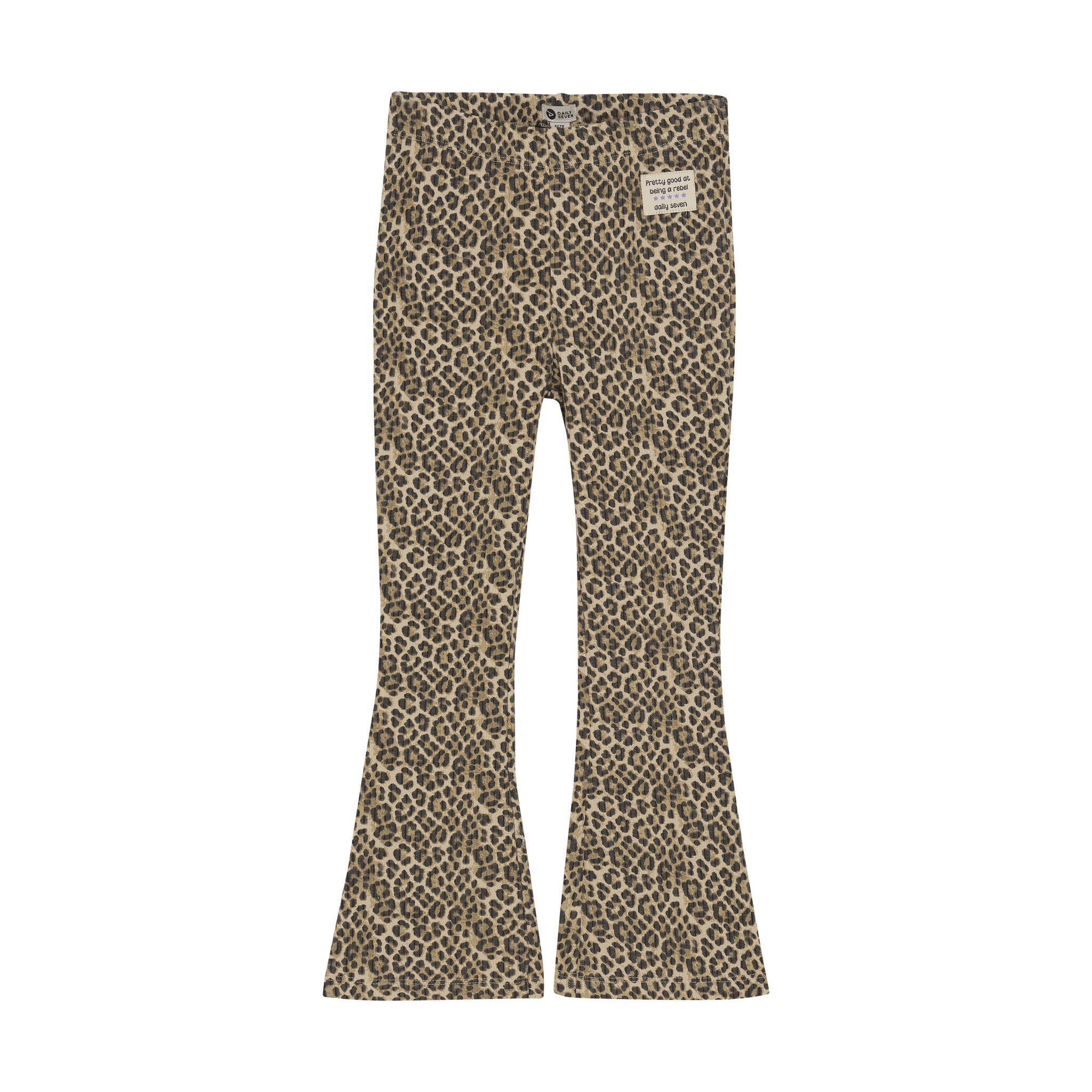 Daily7 winter flare broek meisjes - zand - animal afbeelding