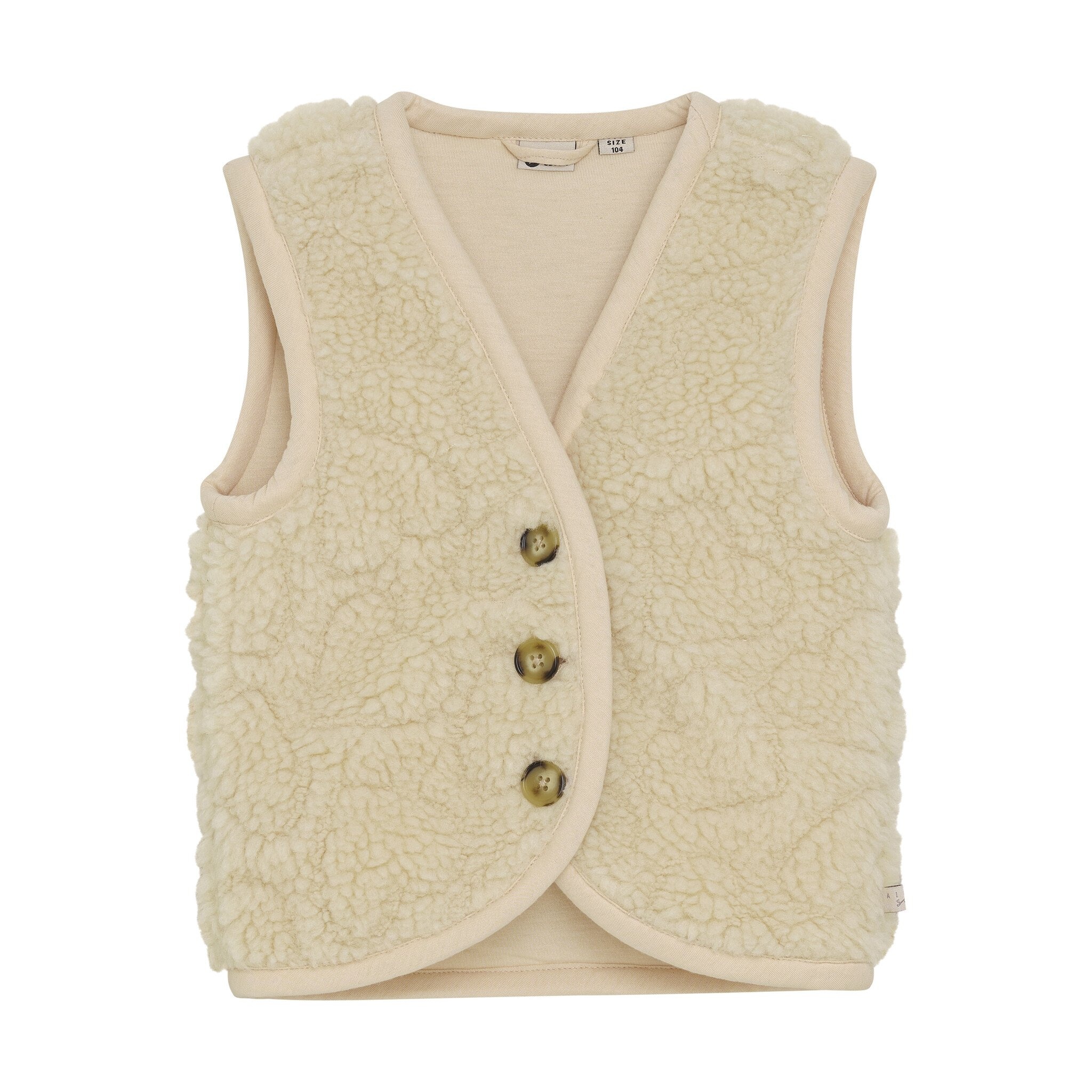 Daily7 winter gilet meisjes - zand - teddy afbeelding