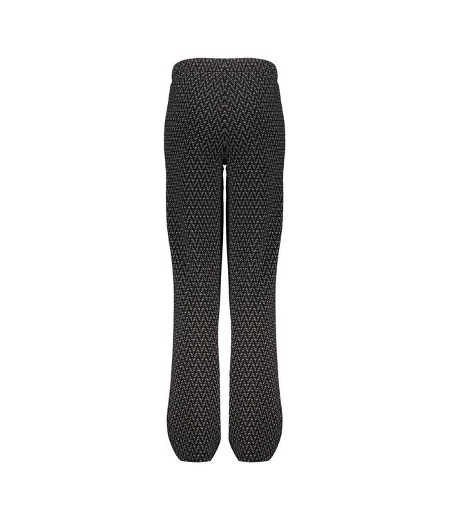 Geisha winter wide leg broek meisjes - zwart/wit - jacquard