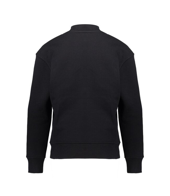 Geisha winter sweater meisjes - zwart - knopen op schouder