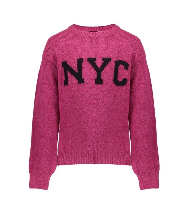 Geisha winter trui meisjes - roze/zwart - NYC