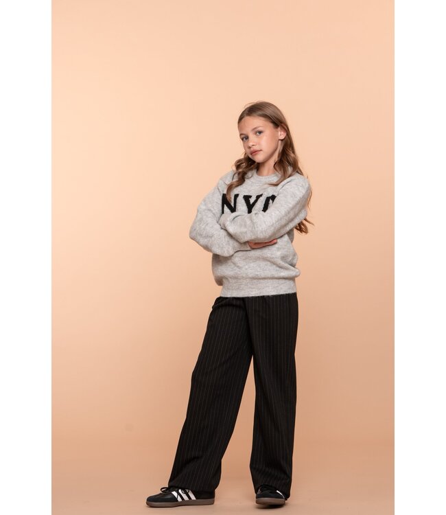 Geisha winter trui meisjes - grijs/zwart - NYC