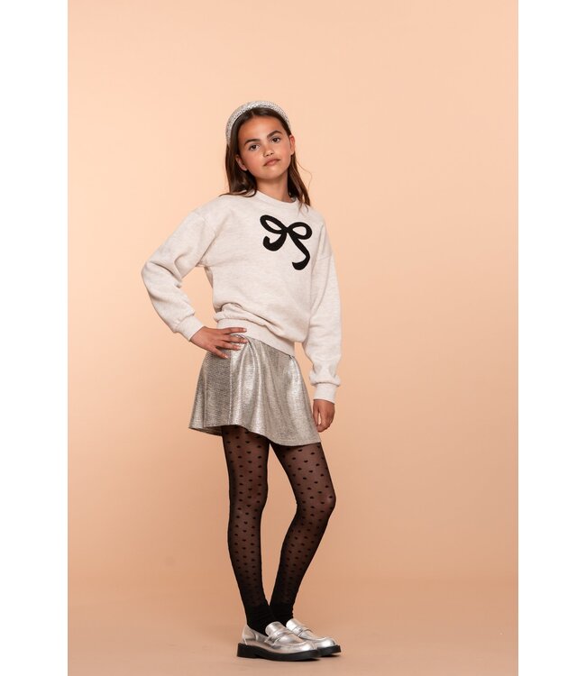 Geisha winter shiny rok meisjes - zilver