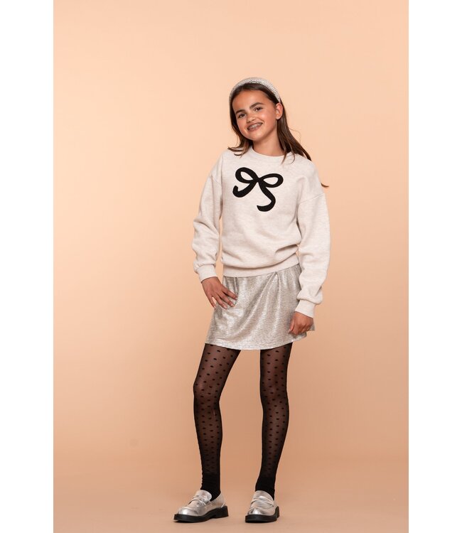 Geisha winter shiny rok meisjes - zilver