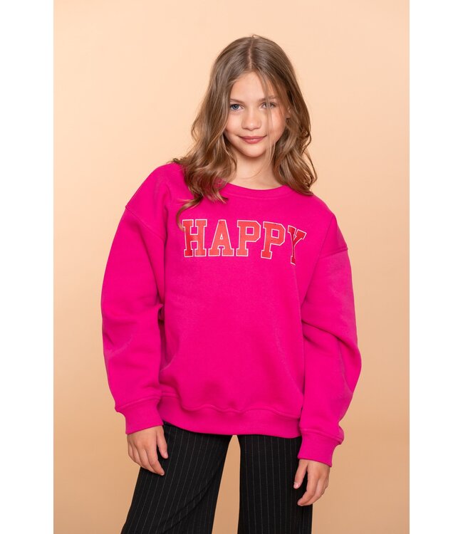 Geisha winter sweater meisjes - roze - happy