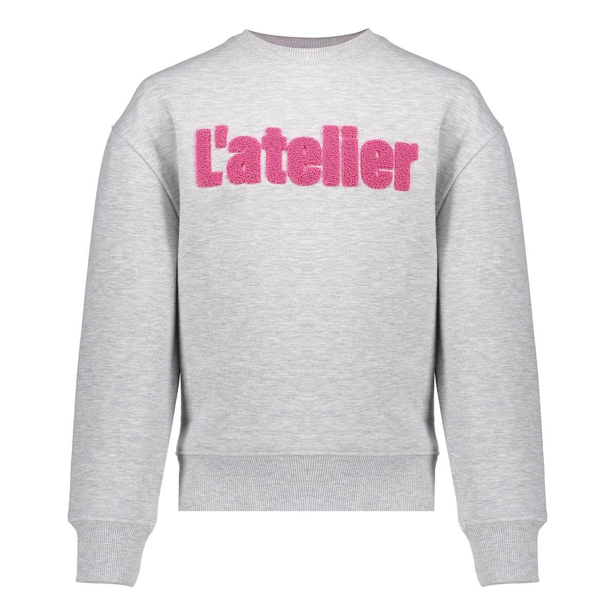 Geisha winter sweater meisjes - grijs/roze - atelier afbeelding