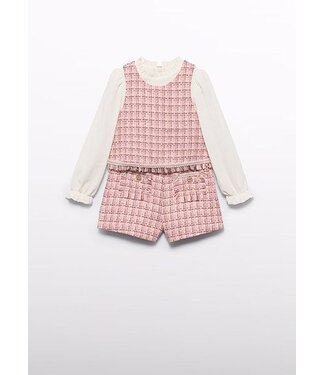 Abel & Lula winter bermuda-set meisjes - roze