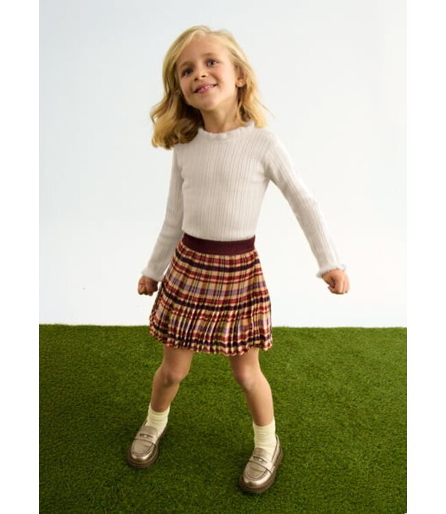 Abel & Lula winter sweater meisjes - beige - coltrui - gebreid