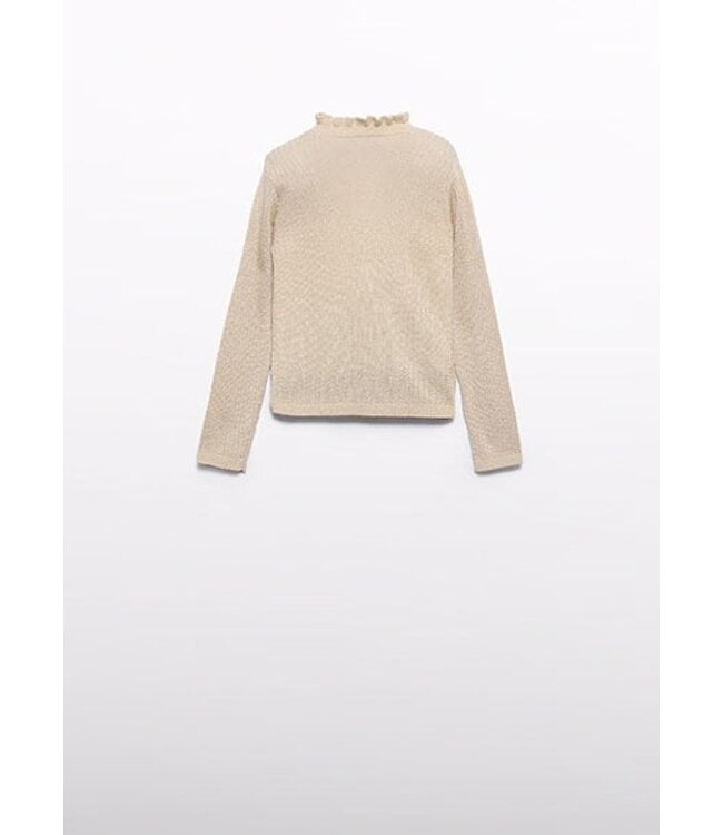Abel & Lula winter sweater meisjes - beige - coltrui - gebreid