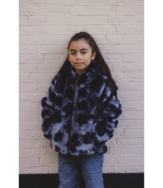 LOOXS Little winter winterjas meisjes - navy blauw - reversible