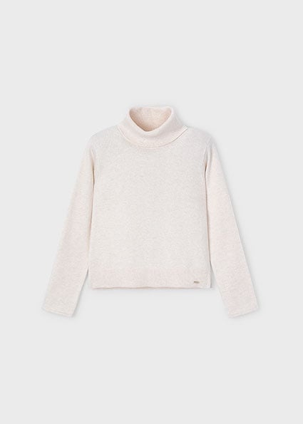 Mayoral winter sweater meisjes - zand - coltrui - gebreid afbeelding