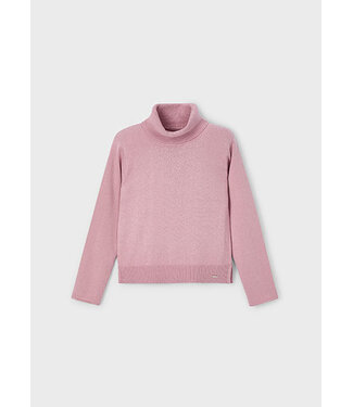 Mayoral winter sweater meisjes - roze - coltrui - gebreid