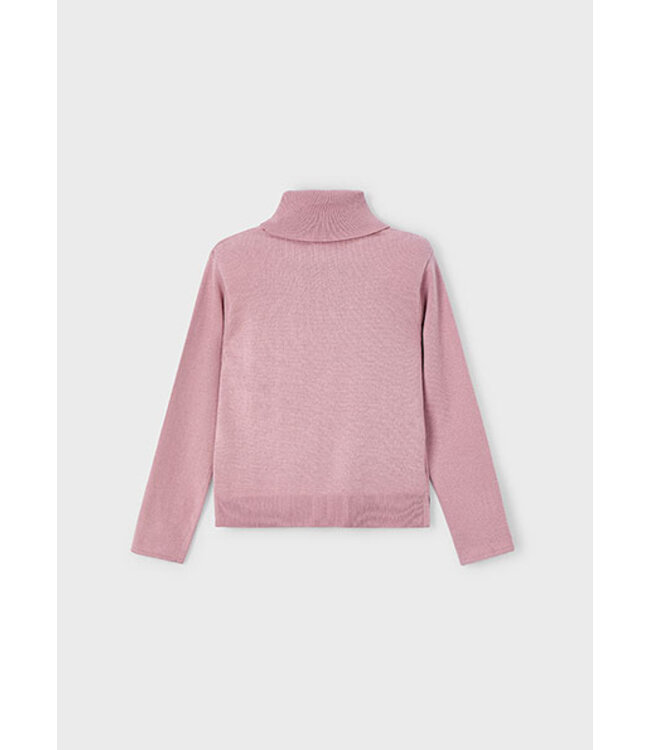 Mayoral winter sweater meisjes - roze - coltrui - gebreid