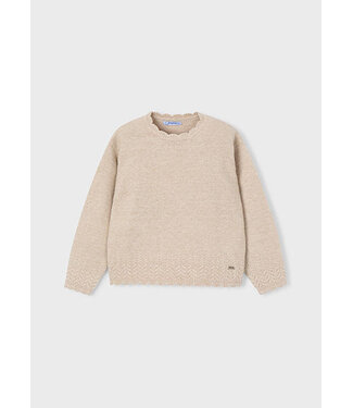 Mayoral winter sweater meisjes - bruin - gebreid