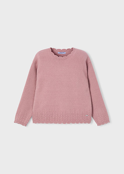 Mayoral winter sweater meisjes - roze - gebreid afbeelding